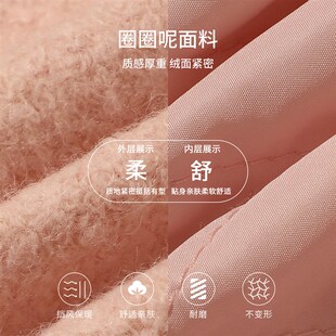 沫沫童装冬装女童加厚上衣2024秋冬季新款儿童中长款粉色大衣外套