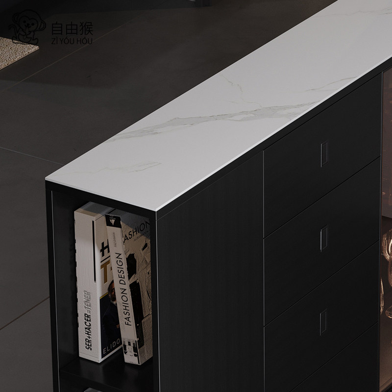 双面隔断柜客厅玄关酒柜25超薄20cm新款实木岩板沙发靠背餐柜30