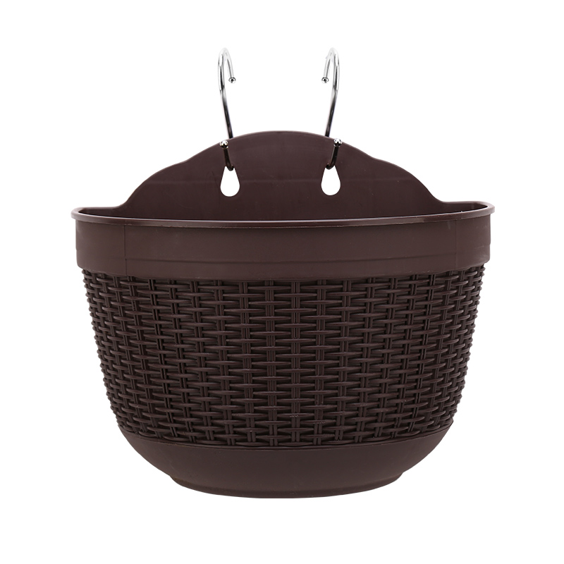 壁挂花盆墙壁花盆挂墙上多肉花盆塑料加厚挂篮盆半圆挂式吊篮花盆