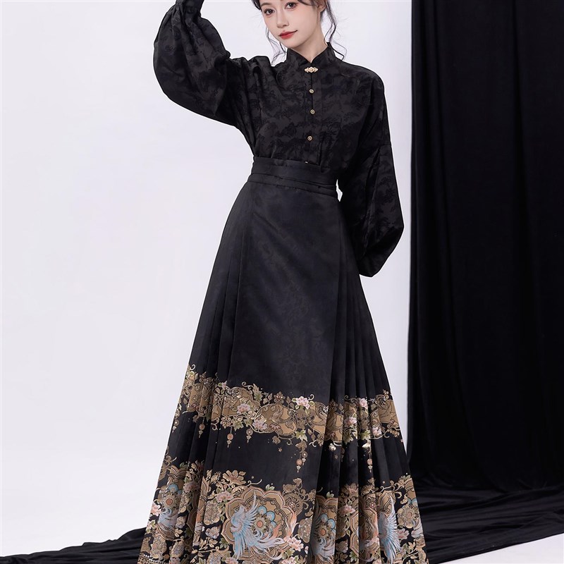 云上织【镜花朱颜】明制汉服新中式仿妆花马面裙套装国风日常汉服