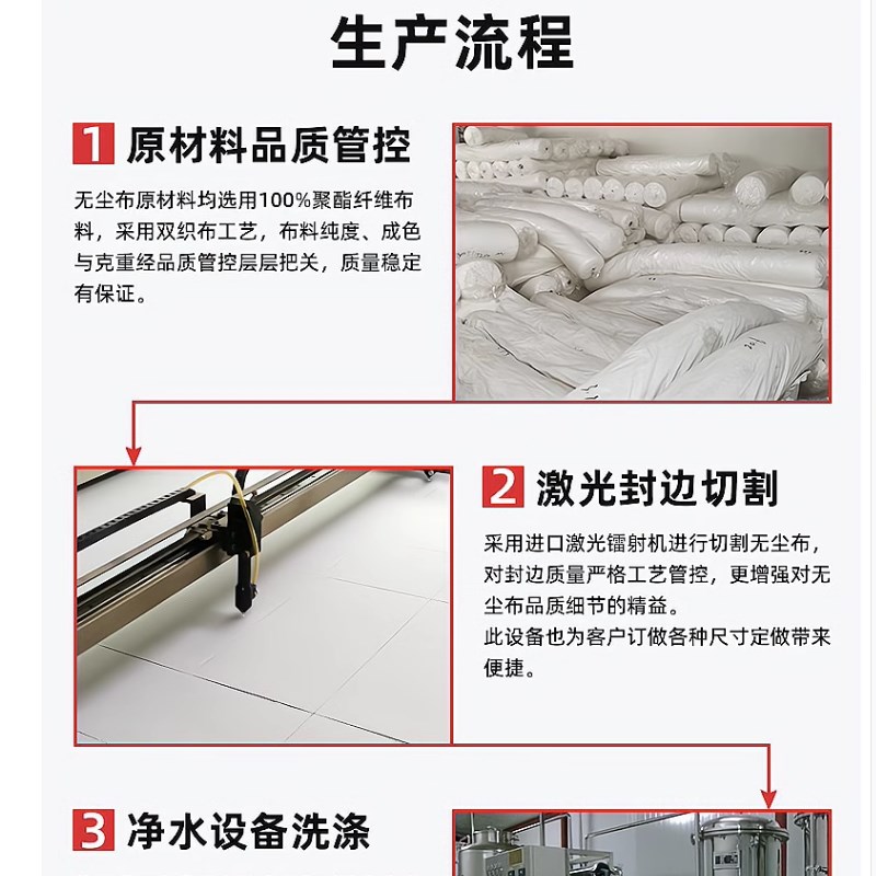 百级超细纤维无尘布工业擦拭布防静电不掉毛手机维修UV喷头清洁布