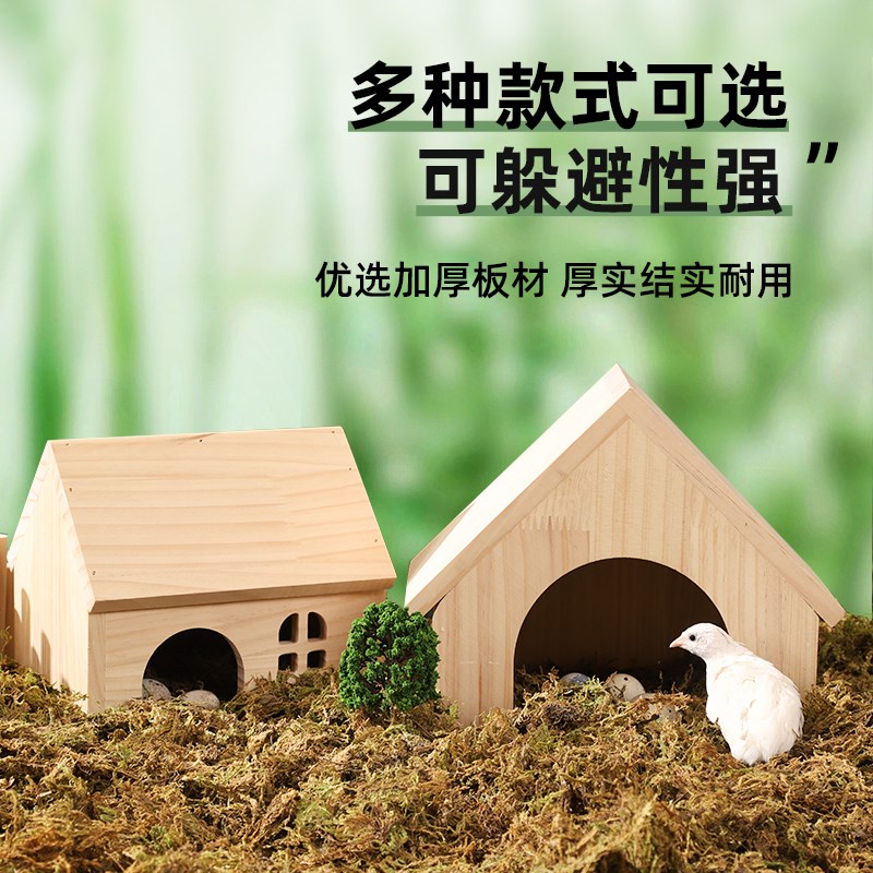 芦丁鸡房子鸡窝造景木屋围栏栅栏躲避小屋下蛋房子饲养箱装饰用品