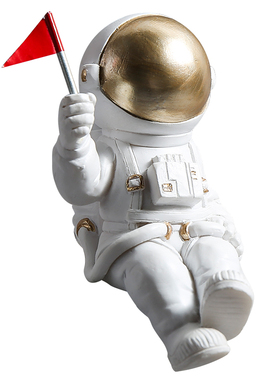 北欧创意宇航员摆件客厅电视柜酒柜书架装饰品男生房间床头柜布置