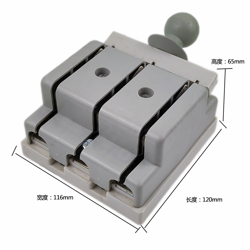 单相2P相200A闸刀开关220V刀闸单投负荷式隔离4p光伏 100A 3P紫铜