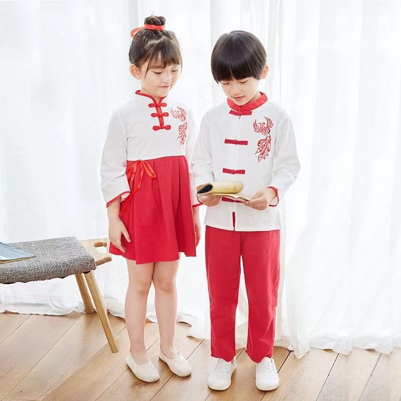 六一儿童演出服中国风中小学生男女童朗诵表演服装幼儿园大合唱服