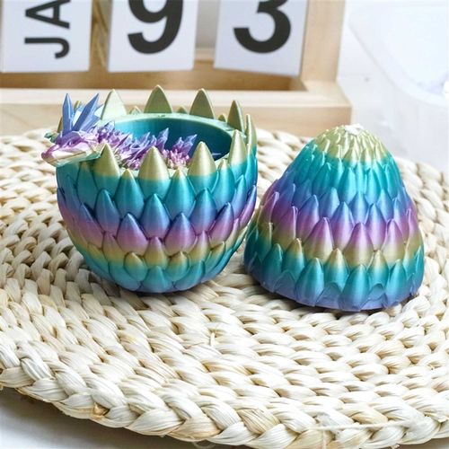 超可动3D打印水晶蛋水晶龙成品雕塑套装玩具手办礼物装饰摆件模型