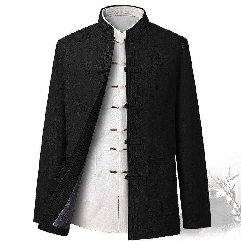 唐装男中老年爸爸外套老人衣服中国风爷爷薄款春秋装夹克中式汉服,男装,唐装,淘宝优惠券,粉丝福利购,淘宝优惠卷