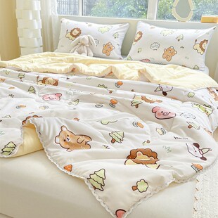 水洗棉空调被夏凉被夏被夏季薄款春秋丝绵被子夏天单人儿童可机洗