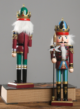 创意胡桃夹子木偶士兵摆件公仔玩偶欧式复古咖啡客厅酒吧家居摆设