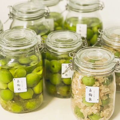 青梅露罐子泡梅汁玻璃瓶子腌酒罐专用空瓶冬虫夏草酒瓶虫草梅子