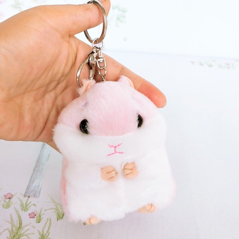 可爱萌宠仓鼠钥匙扣小挂件毛绒小老鼠钥匙链包包饰品背包挂饰男女