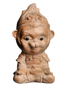 天然桃木斗战胜佛孙悟空猴子摆件学生职员工老板上班办公书桌子放