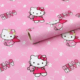 60加宽卡通儿童壁纸自粘防水可擦女孩卧室女童房间装 饰背景墙贴纸