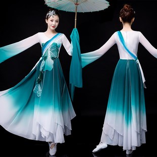 惊鸿舞演出服古风女飘逸古典舞采薇舞蹈服装 水袖 舞蹈服中国风甩袖