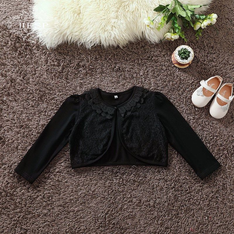 女童礼服外套小孩春秋时尚外套披肩斗篷儿童针织加绒加厚公主外搭