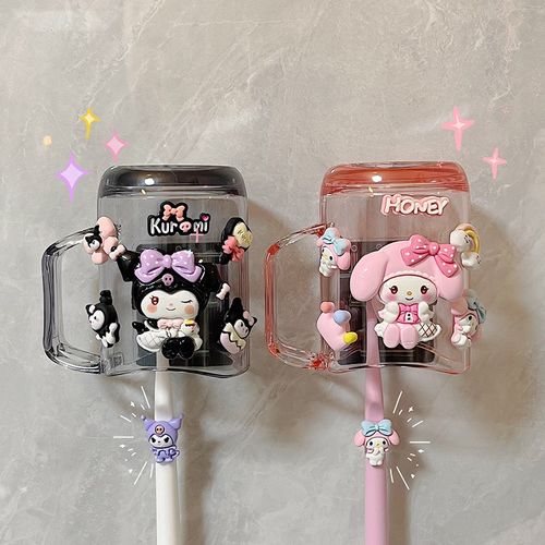 儿童牙刷置物架免打孔漱口杯挂墙式刷牙杯牙缸壁挂式电动牙刷架子