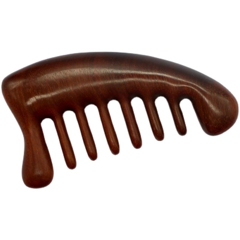 天然紫檀木头部身体经络乳腺颈椎按摩木梳头疗五指圆珠齿刮痧整木