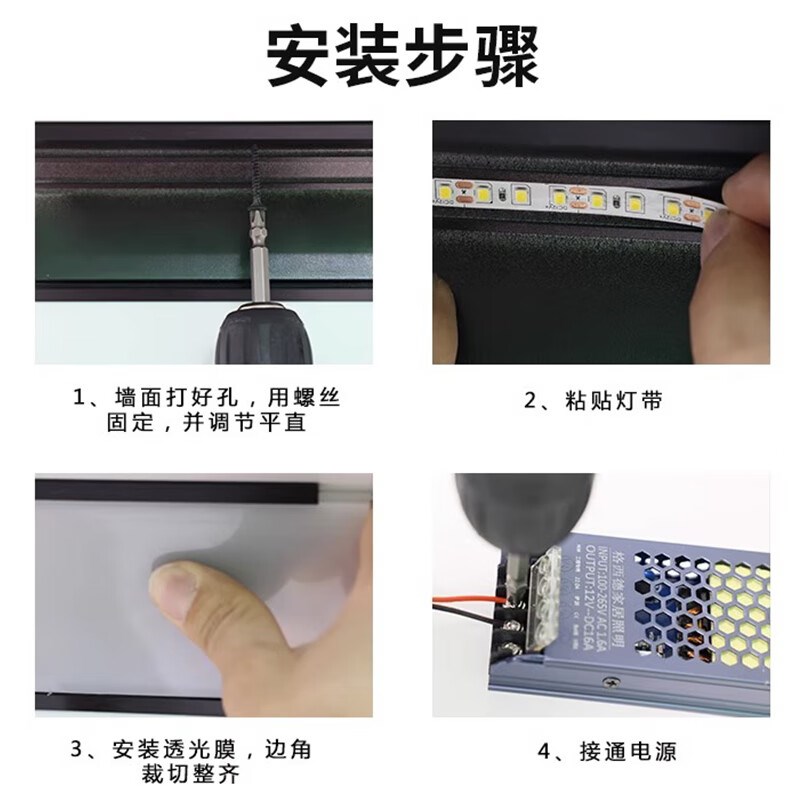 发光顶角线石膏线灯免吊顶明装灯槽客厅天花阴角线条灯装饰角线灯