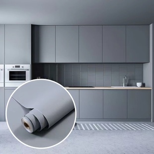 加厚肤感橱柜贴纸自粘防水旧衣柜子柜门家具改造翻新改色贴膜墙纸