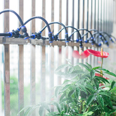 自动万向浇花喷头可调节快插雾化喷头养殖场降温造景喷雾降尘保湿