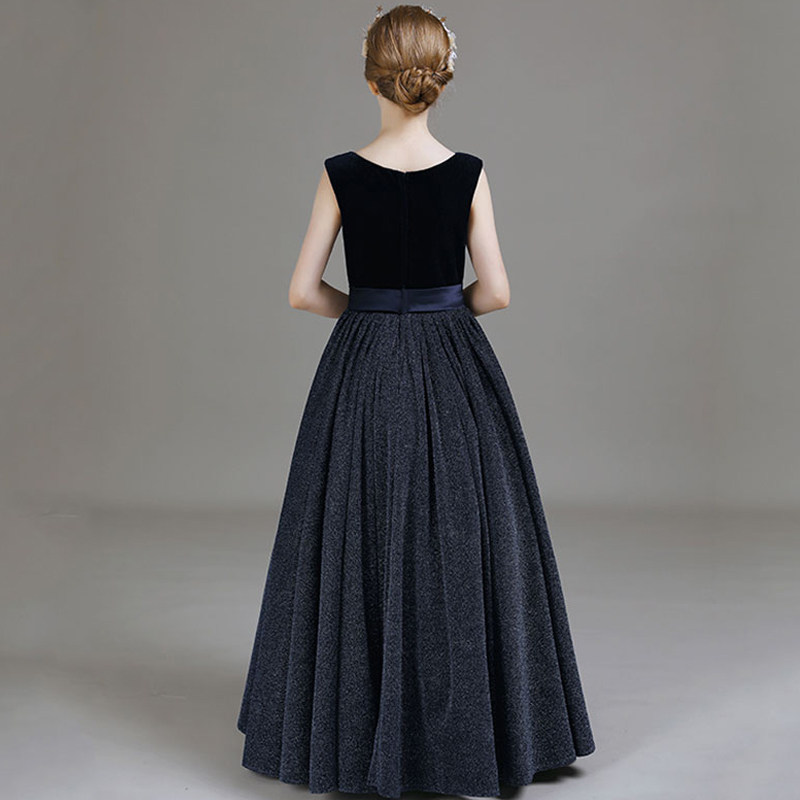 少女童小提琴大提琴音乐会演奏钢琴演出晚礼服儿童古筝长款公主裙