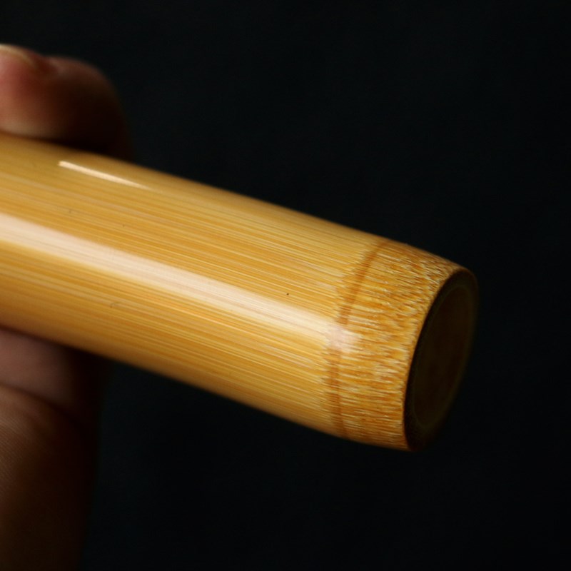 纯手工精磨天然老玉竹小竹筒茶刀茶具收纳筒刀套刀鞘茶刀保护套子