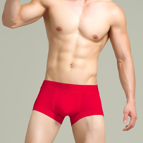 本命年内裤男士红色短裤男款冬季纯棉平角裤男生新款低腰四角裤头