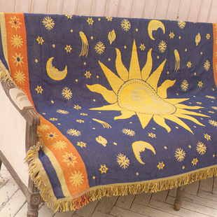 美式乡村复古英伦风格线毯沙发巾防尘垫子地毯沙发垫沙发罩布艺棉