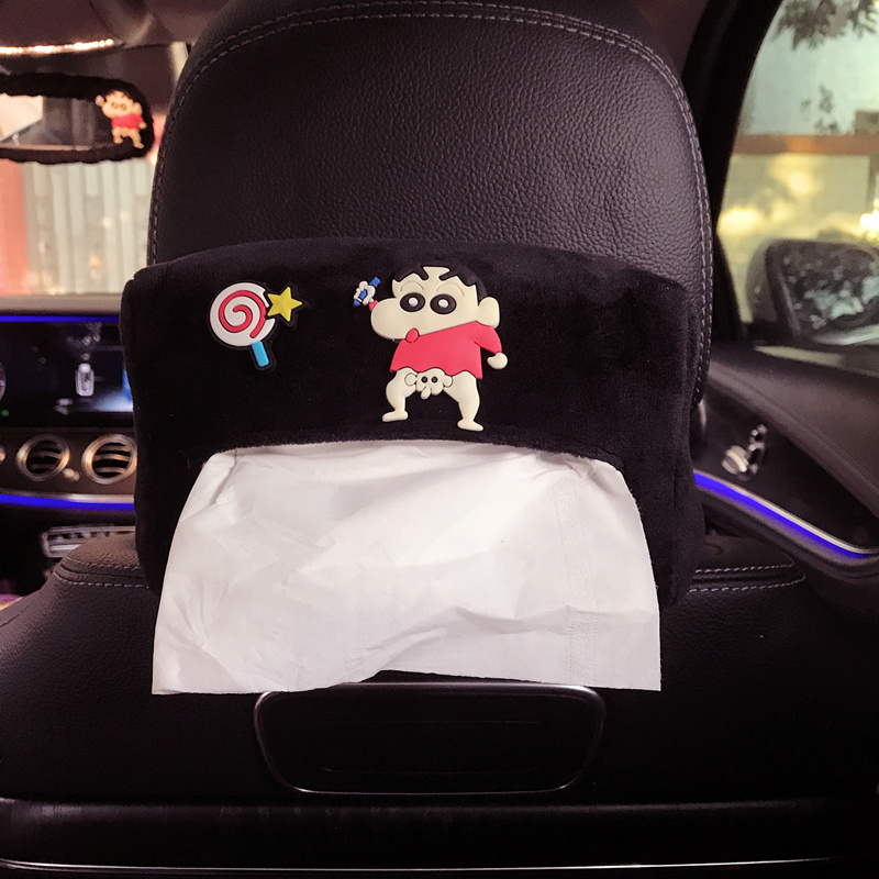 创意车载扶手箱纸巾盒卡通可爱车内多功能椅背挂式纸巾抽汽车用品
