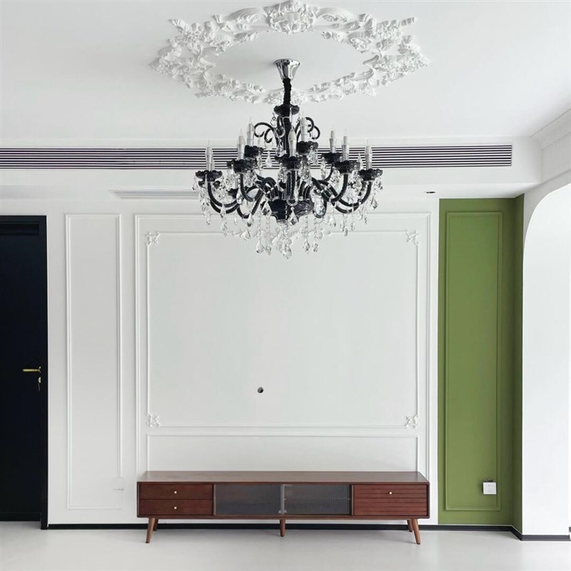 复古法式黑色客厅吊灯奶油风房间主灯欧式高级感轻奢大气餐厅灯具