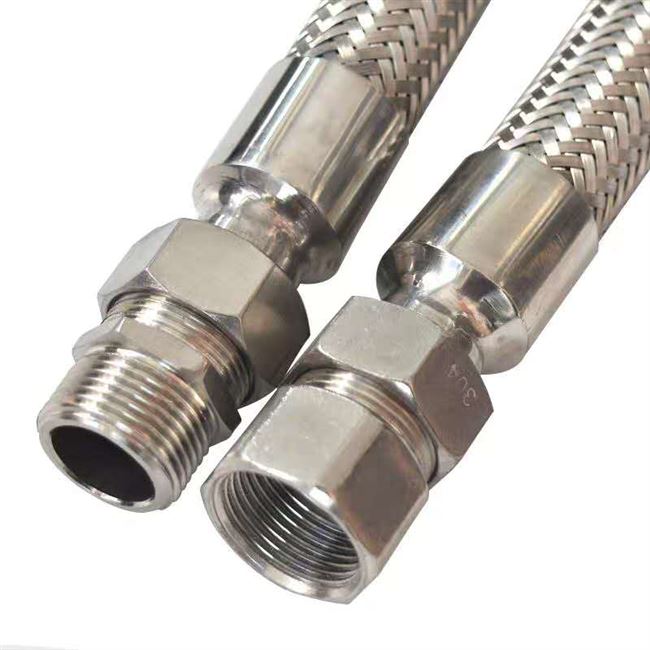 新款新品不锈钢丝f扰性连接管工业金属波纹软管编织软管高温蒸汽