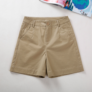 四分短裤 气质薄时尚 夏季 五分裤 高腰直筒弹力百搭阔腿大码 2022新款