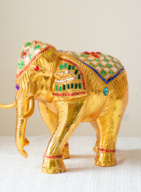 泰国创意木雕大象桌面摆件客厅电视柜家居装饰工艺品摆设开业礼品