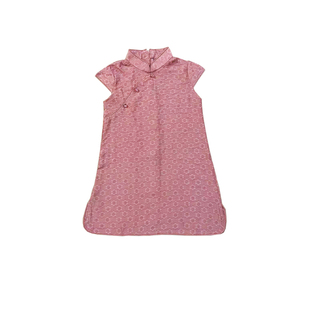 女童旗袍中国风夏季粉色连衣裙儿童轻薄改良版汉服女孩可爱童装潮