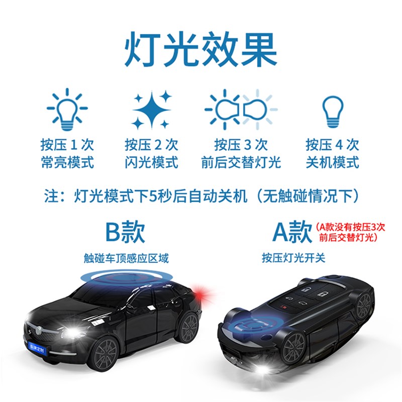 适用于别克英朗钥匙包君越个性扣昂科威gl8汽车模型壳凯越保护套6