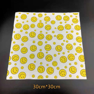 定制托盘垫纸 面包盘吸油纸 汉堡纸 卷饼纸饭团纸 绿叶食品包装纸