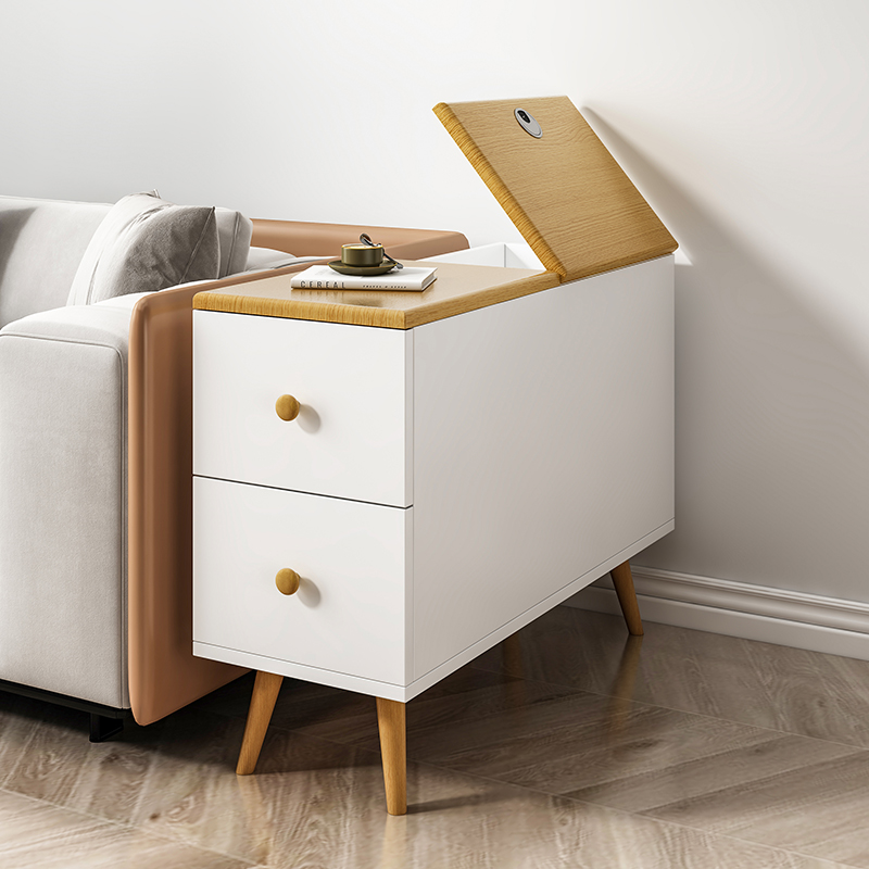 沙发小边几日式简约创意茶几卧室床头小边柜窄型置物柜小茶台夹缝