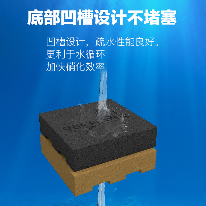 顶玩家神砖滤材海水珊瑚缸纳米培菌砖培养硝化菌分解NH降低NO2NO3