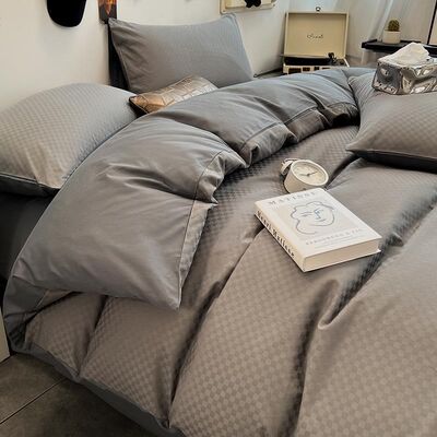 轻奢高级感纯棉四件套全棉学生宿舍床单三件套被套男床上用品床笠