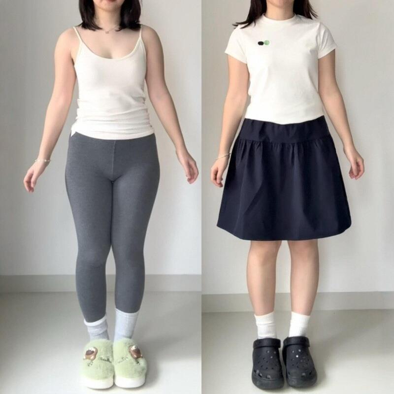 夏日藏青色半身裙大码胖mm显瘦遮肚独特漂亮中裙a字高腰热辣短裙