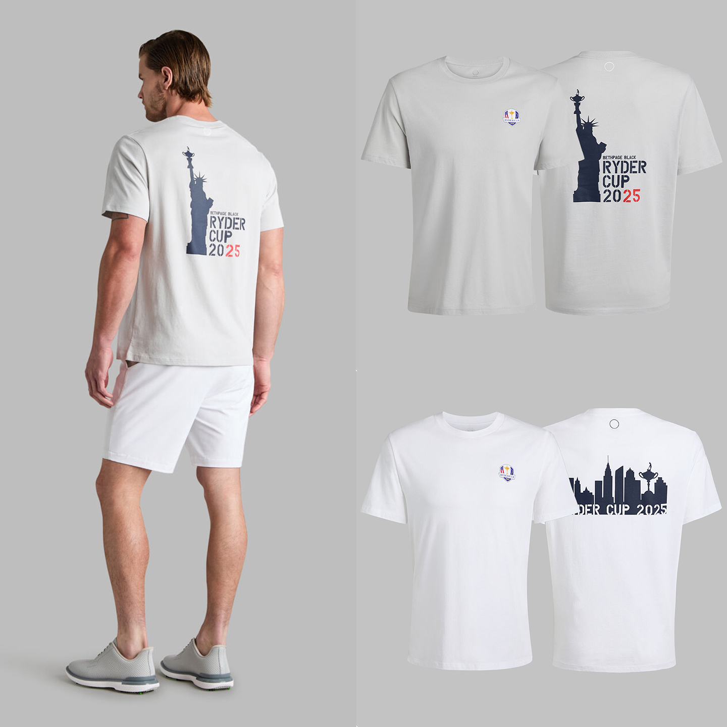 25SSG4T高尔夫纯棉圆领球衣户外男女同款透气训练短袖T恤