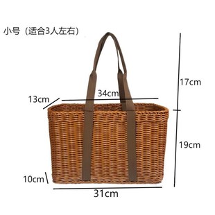 M02 网红买菜编织篮编织菜篮子家用购物篮水果篮洗澡篮 3规格