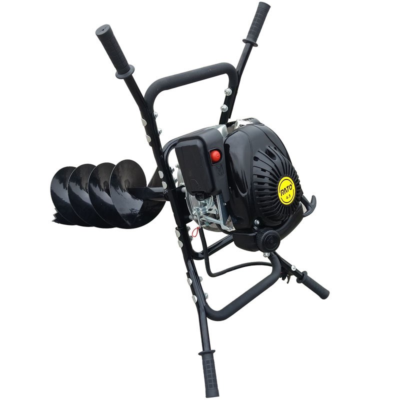 润通100CC四冲程双人地钻机挖坑种植机埋桩果园施肥打孔钻洞挖穴