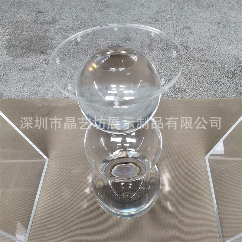 透明桌腿个性化餐桌脚悬浮支架岩板茶几岛台亚克力圆球圆柱支撑架