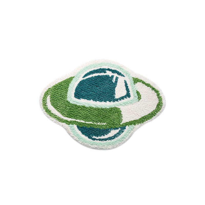 创意飞碟加厚植绒地毯速干吸水超细纤维地垫家用浴室门口地毯垫子