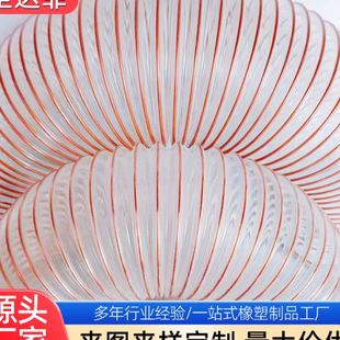 工业通风吸尘管 透明镀铜钢丝软管 防静电吸尘器伸缩管