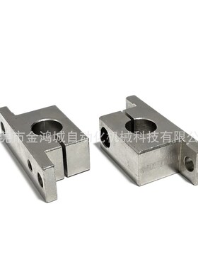 SHWTS钢制标准导向轴固定支座T型立式单侧开口支撑光轴支架GCP06