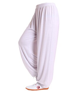 儿童武术灯笼裤夏季薄款高弹练功裤男女童太极武术演出棉绸防蚊裤