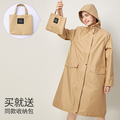 新款时尚卡其色成人男女风衣雨披户外徒步旅行骑车便携雨衣外套潮