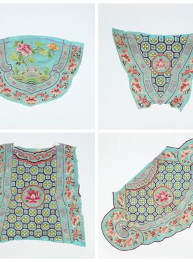 云逸手作盘金边花海老绣片手工刺绣花DIY设计衣服补丁2021042001